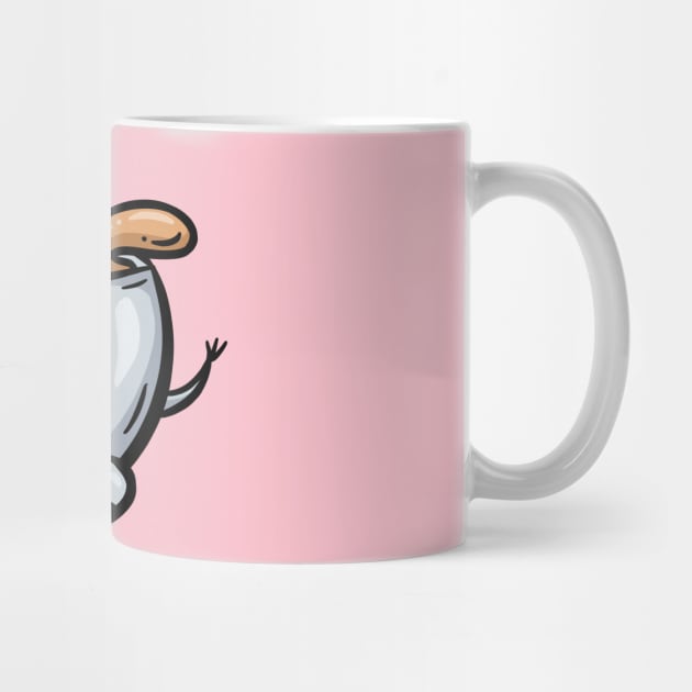 Elephant Cute Coffee Cup Cartoon Illustration by Squeeb Creative